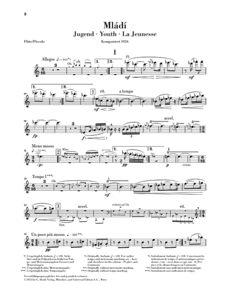 Mládí (Youth) – Suite for Wind Instruments
