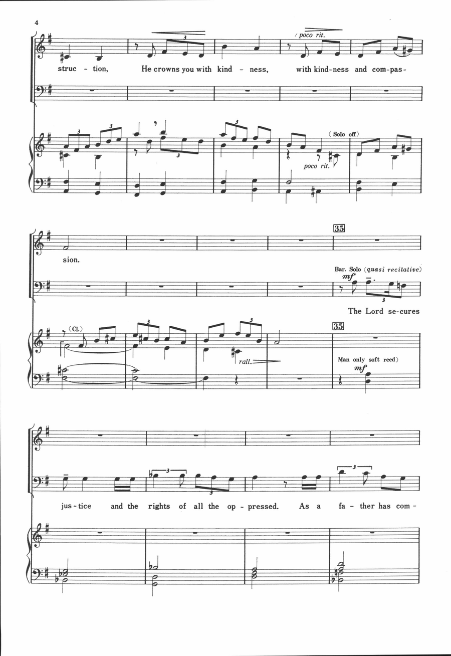 Bless the Lord, O My Soul 4-Part scores gallery preview page 4