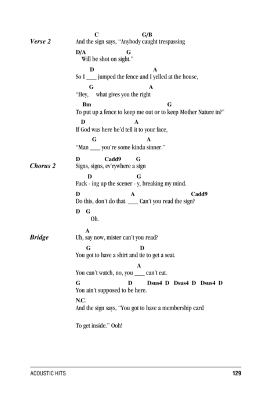 Signs Signs Acoustic Guitar scores gallery preview page 2