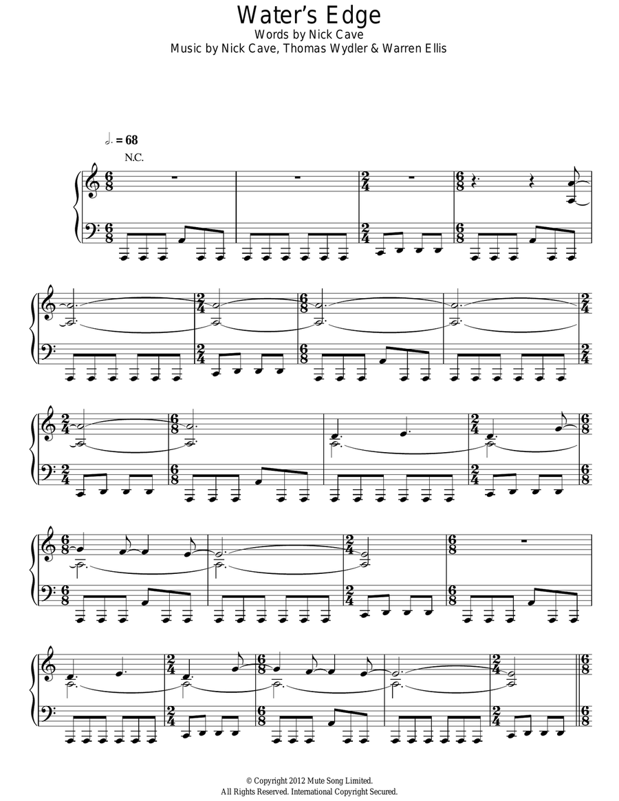 Water's Edge Guitar scores gallery preview page 1