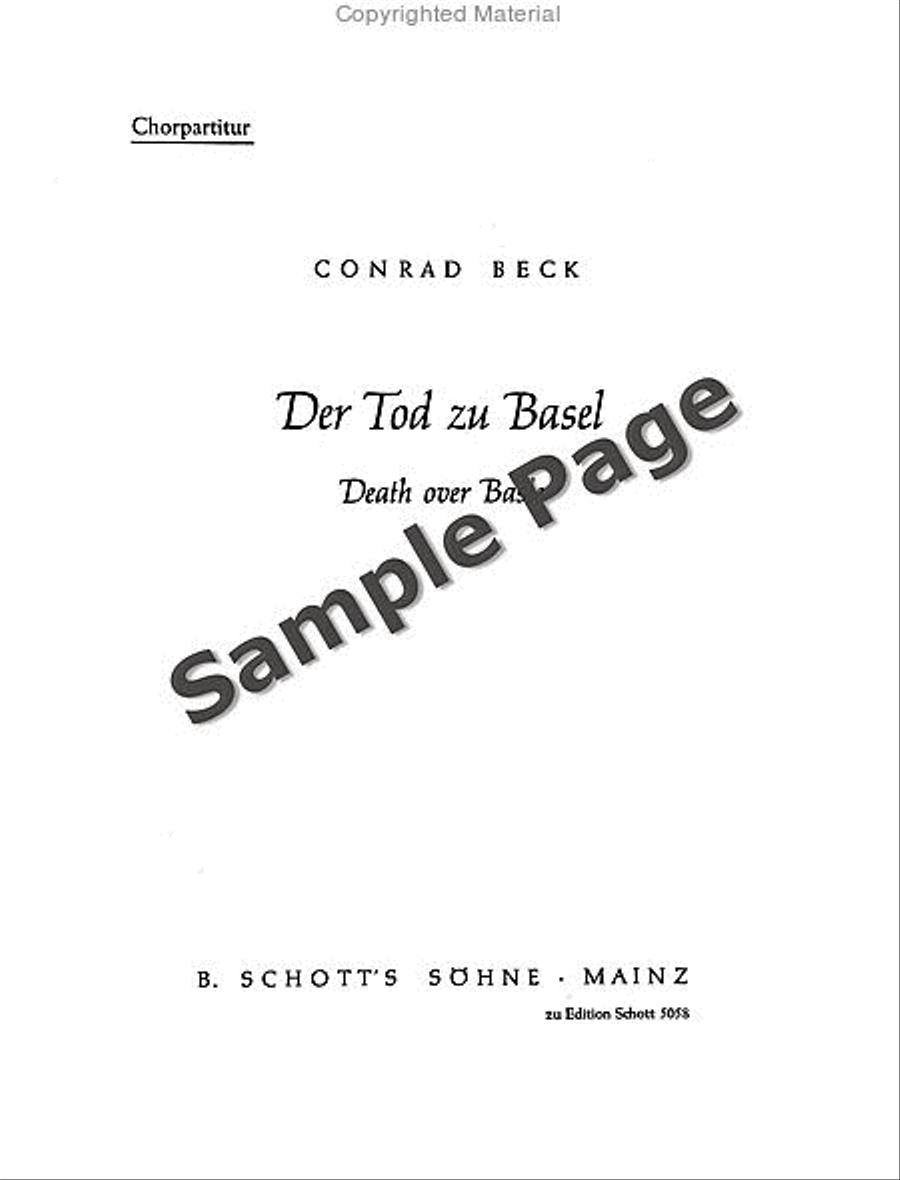 Der Tod Zu Basel Vocal Score 4-Part scores gallery preview page 2