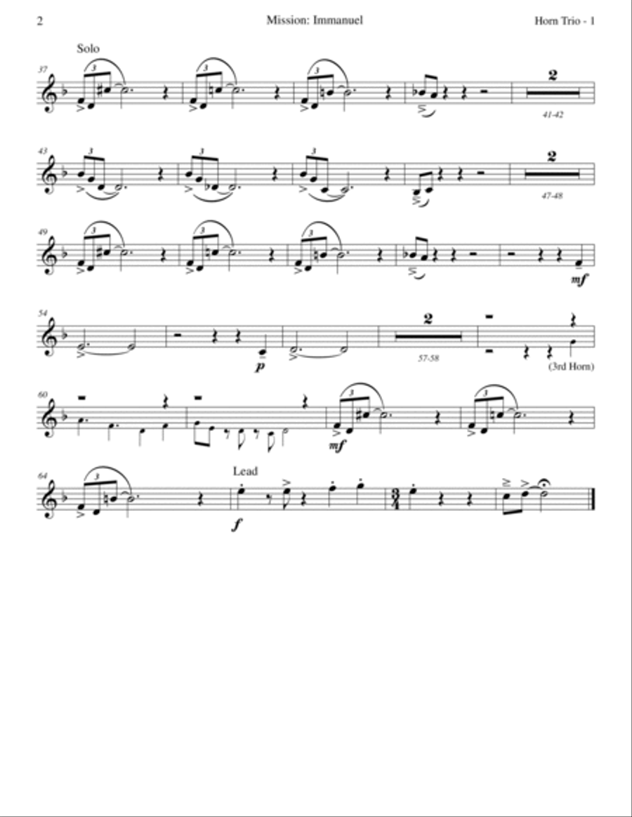 Mission: Impossible Theme Brass Trio scores gallery preview page 6