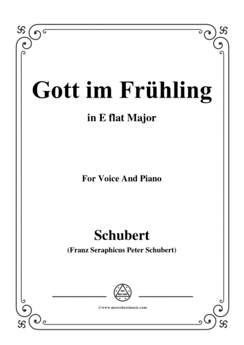 Schubert-Gott im Frühling,in E flat Major,for Voice&Piano image number null