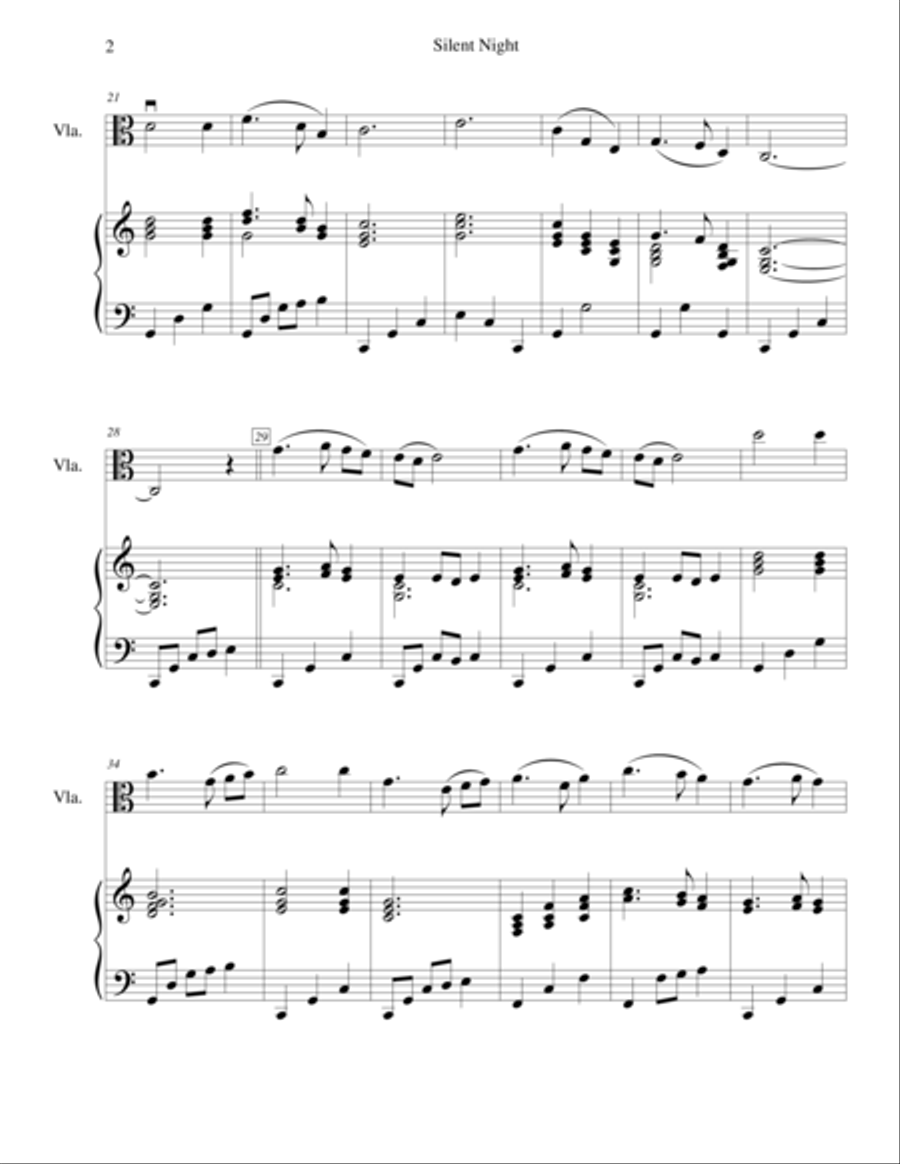 Silent Night - for viola and piano image number null