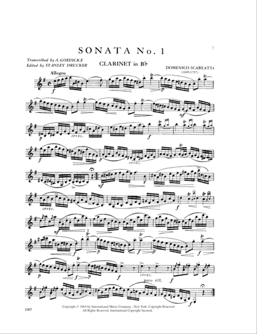 Four Sonatas Four Sonatas Clarinet Solo scores gallery preview page 2