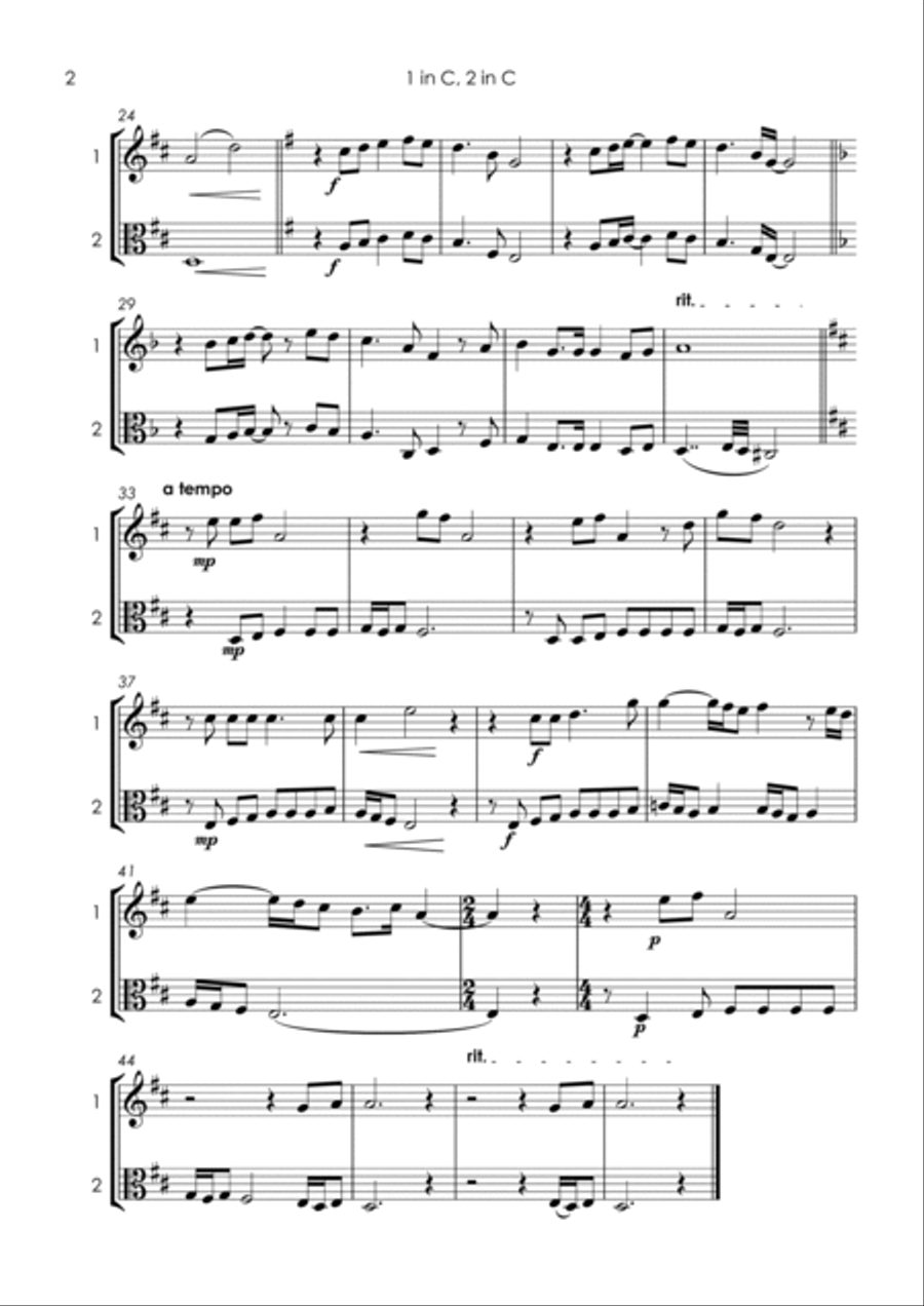 Peace On Earth String Duet scores gallery preview page 4