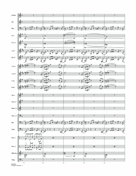 A Night In Tunisia (Saxophone Section Feature) - Full Score