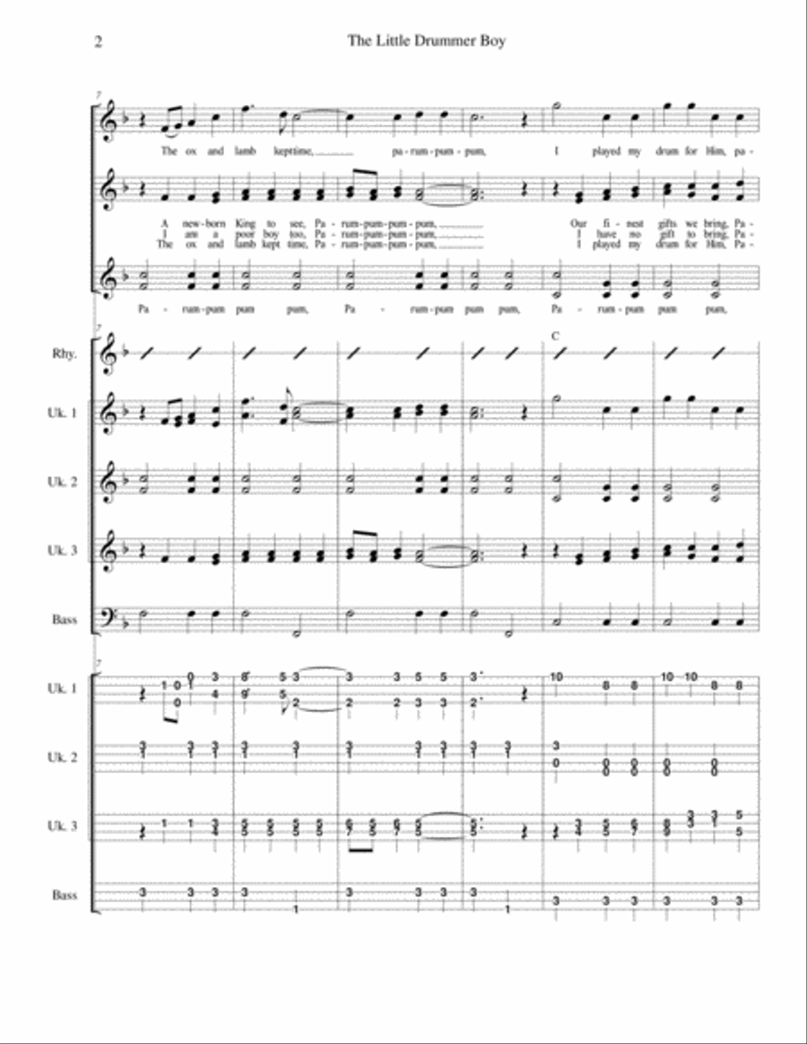 The Little Drummer Boy The Little Drummer Boy Small Ensemble scores gallery preview page 2