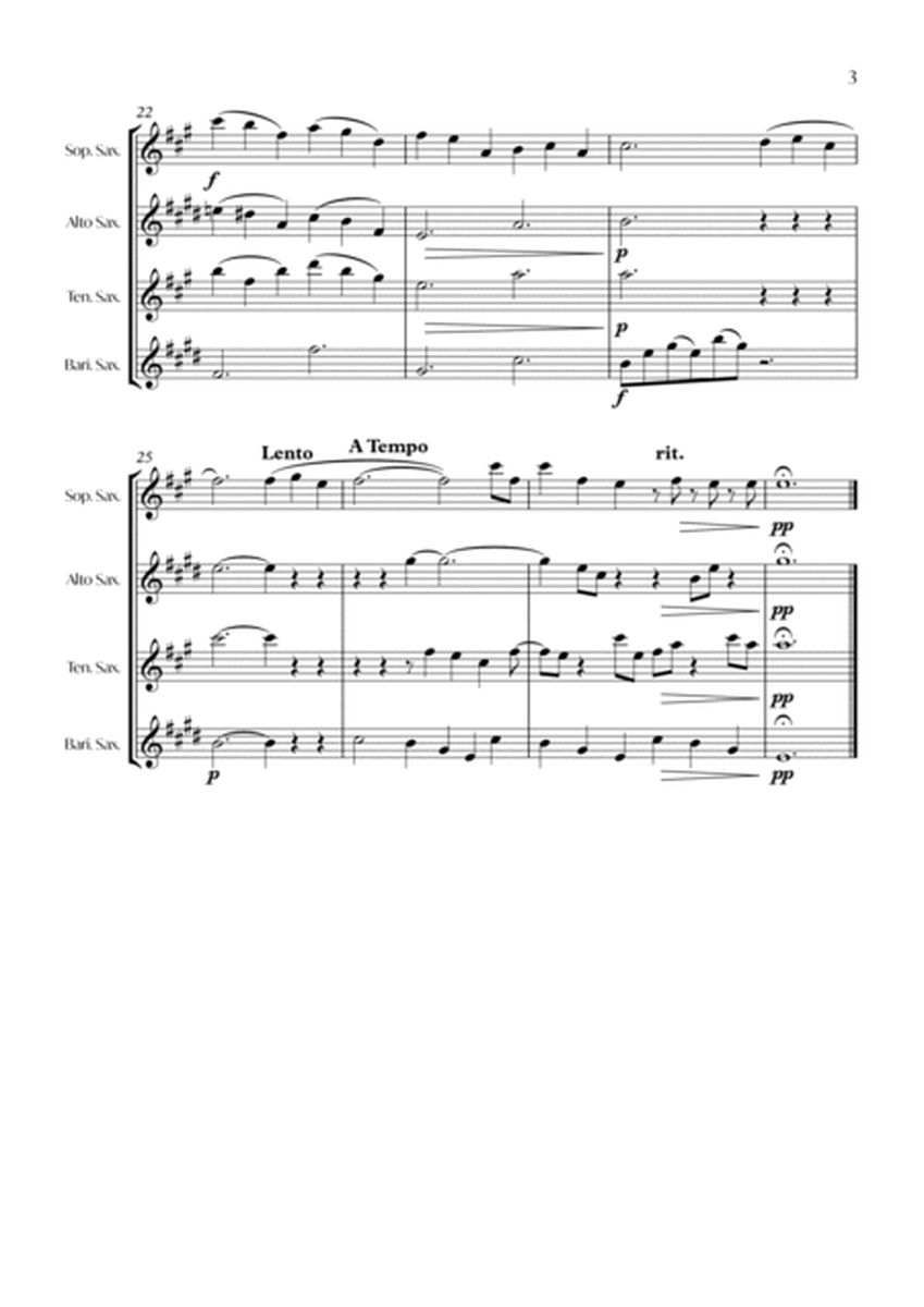 The Swan (C. Saint-Saëns) - Saxophone quartet - Score and parts image number null