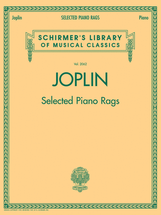 Book cover for Selected Piano Rags