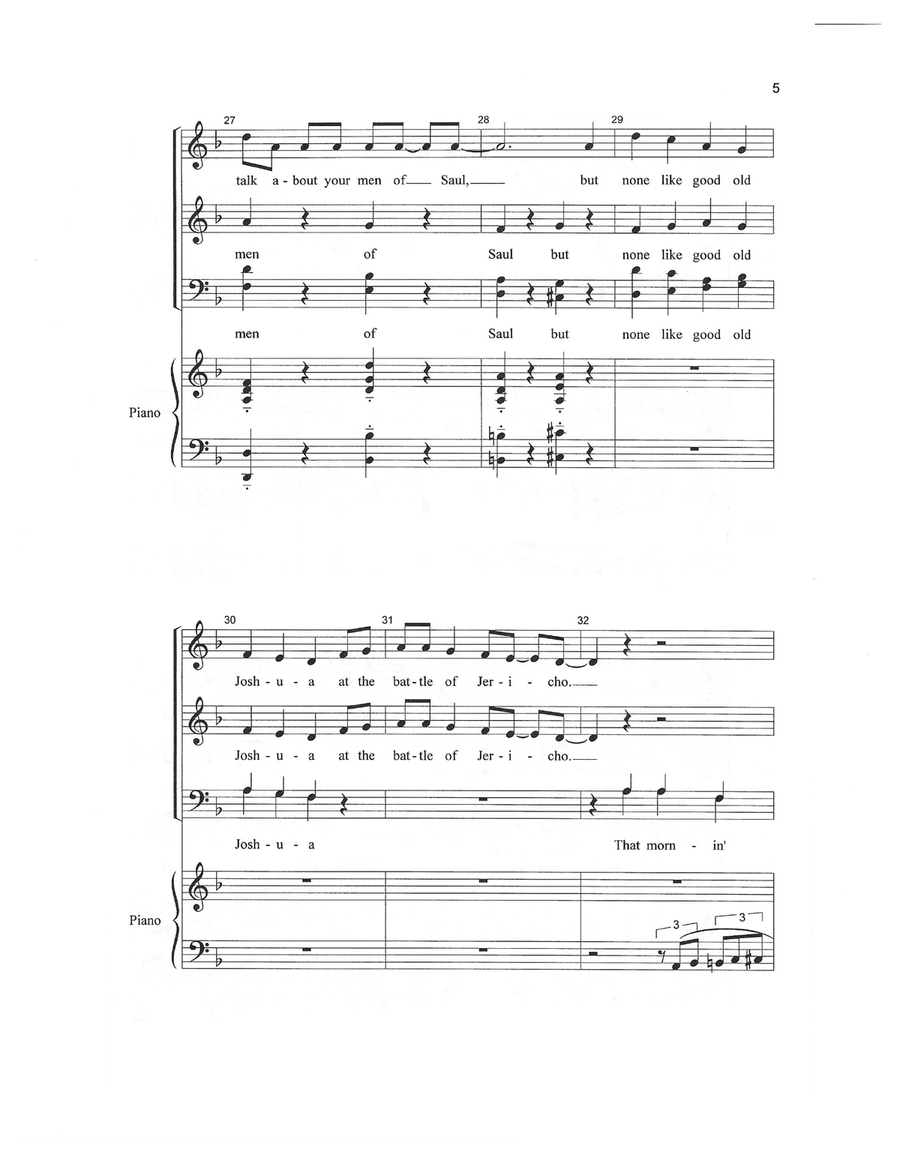 The Battle Of Jericho 4-Part scores gallery preview page 4