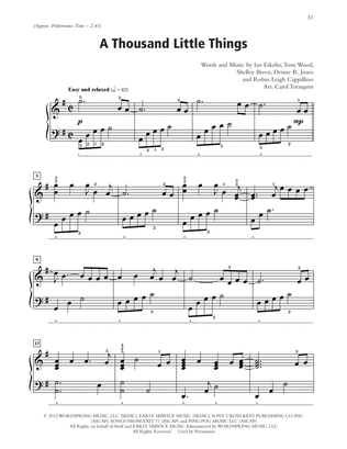 A Thousand Little Things (arr. Carol Tornquist)