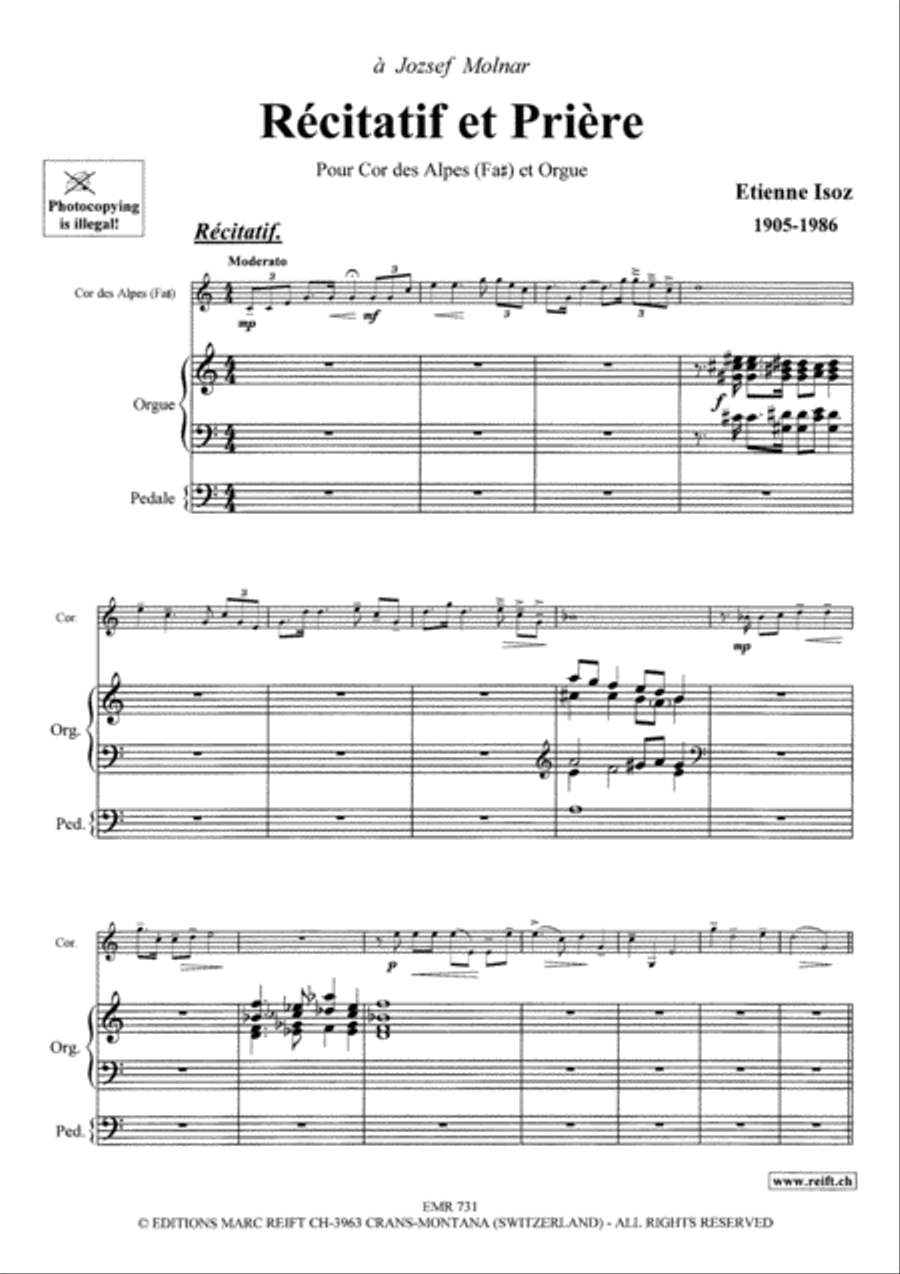 Recitatif et Priere Organ scores gallery preview page 3