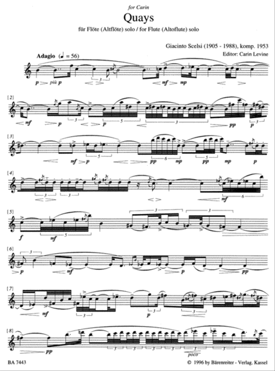 Quays for Solo Flute (Treble Recorder) Alto Recorder scores gallery preview page 2