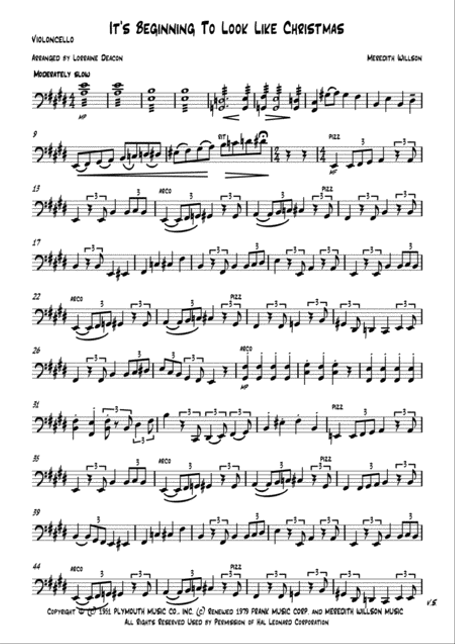 It's Beginning To Look Like Christmas String Duet scores gallery preview page 1