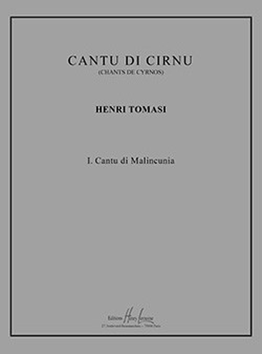 Cantu di Cirnu no. 1 Cantu di Malincunia