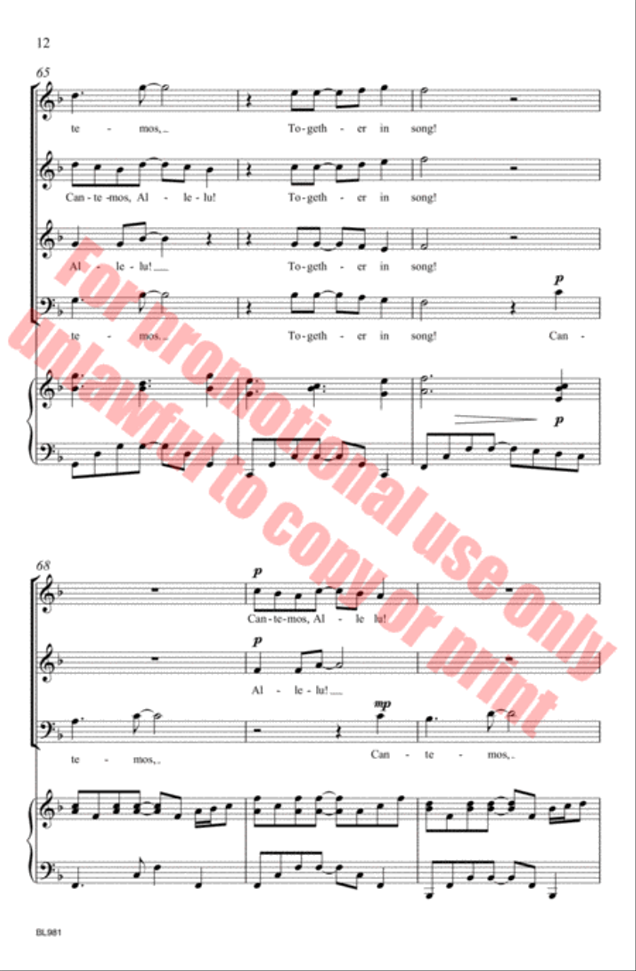 Cantemos! Cantemos! Choir scores gallery preview page 16