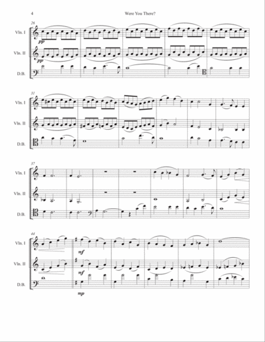 Were You There for string trio String Trio scores gallery preview page 4