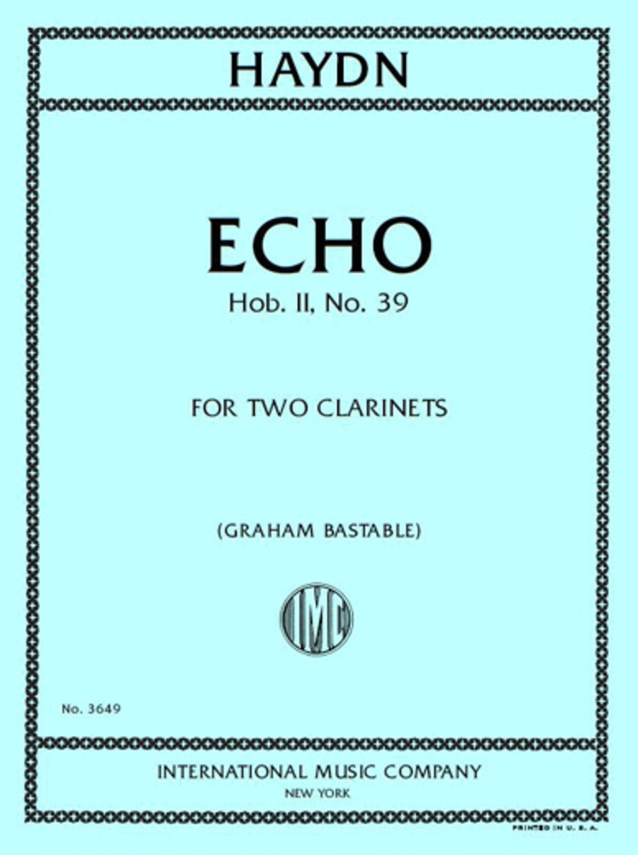 Echo, Hob. Ii, No. 39 Clarinet Duet scores gallery preview page 1