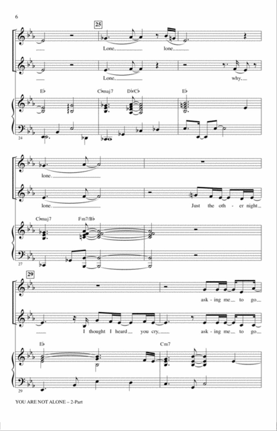 You Are Not Alone 2-Part scores gallery preview page 5
