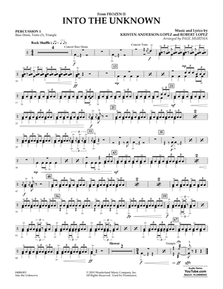 Into the Unknown (from Disney's Frozen 2) (arr. Paul Murtha) - Percussion 1