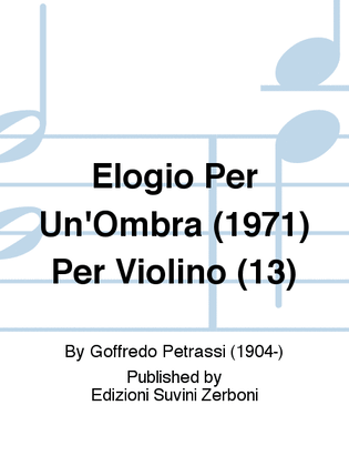 Elogio Per Un'Ombra (1971) Per Violino (13)