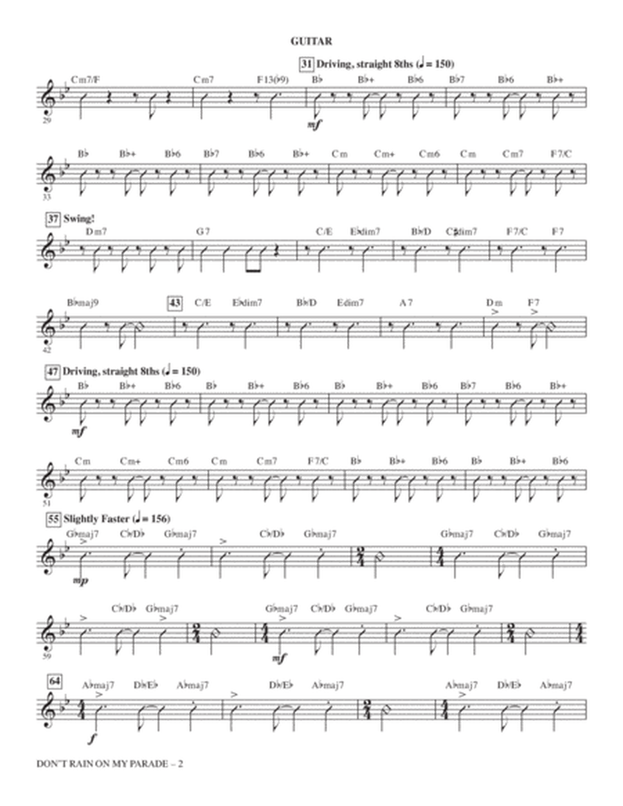 Don't Rain On My Parade (from Funny Girl) (arr. Mark Brymer) - Guitar