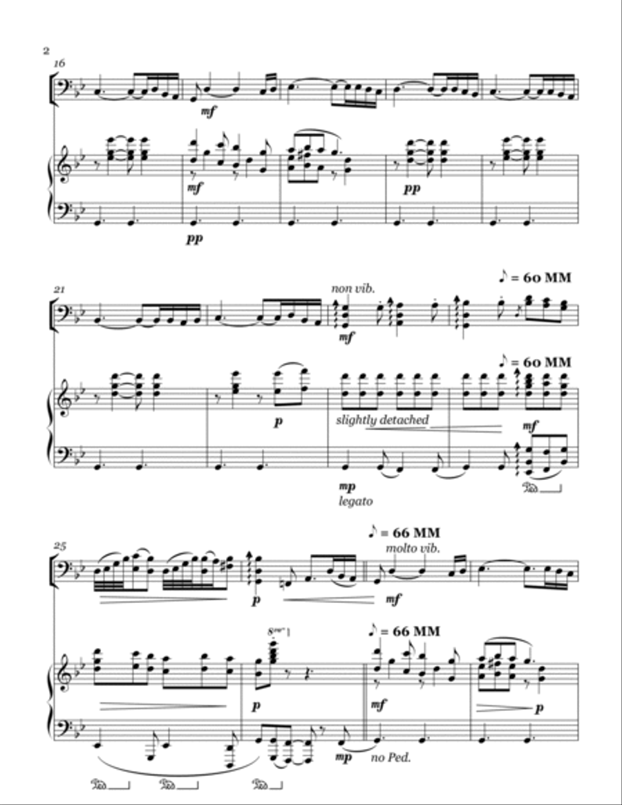 Two Violoncello Pieces for Advent and Epiphany Small Ensemble scores gallery preview page 6