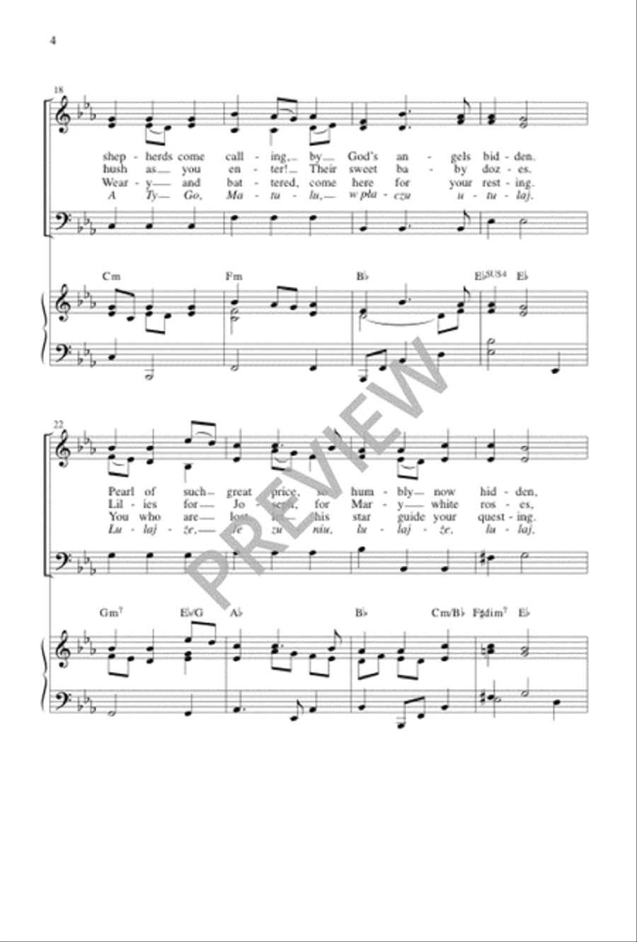 Lullaby, Little One Lullaby, Little One 3-Part scores gallery preview page 5