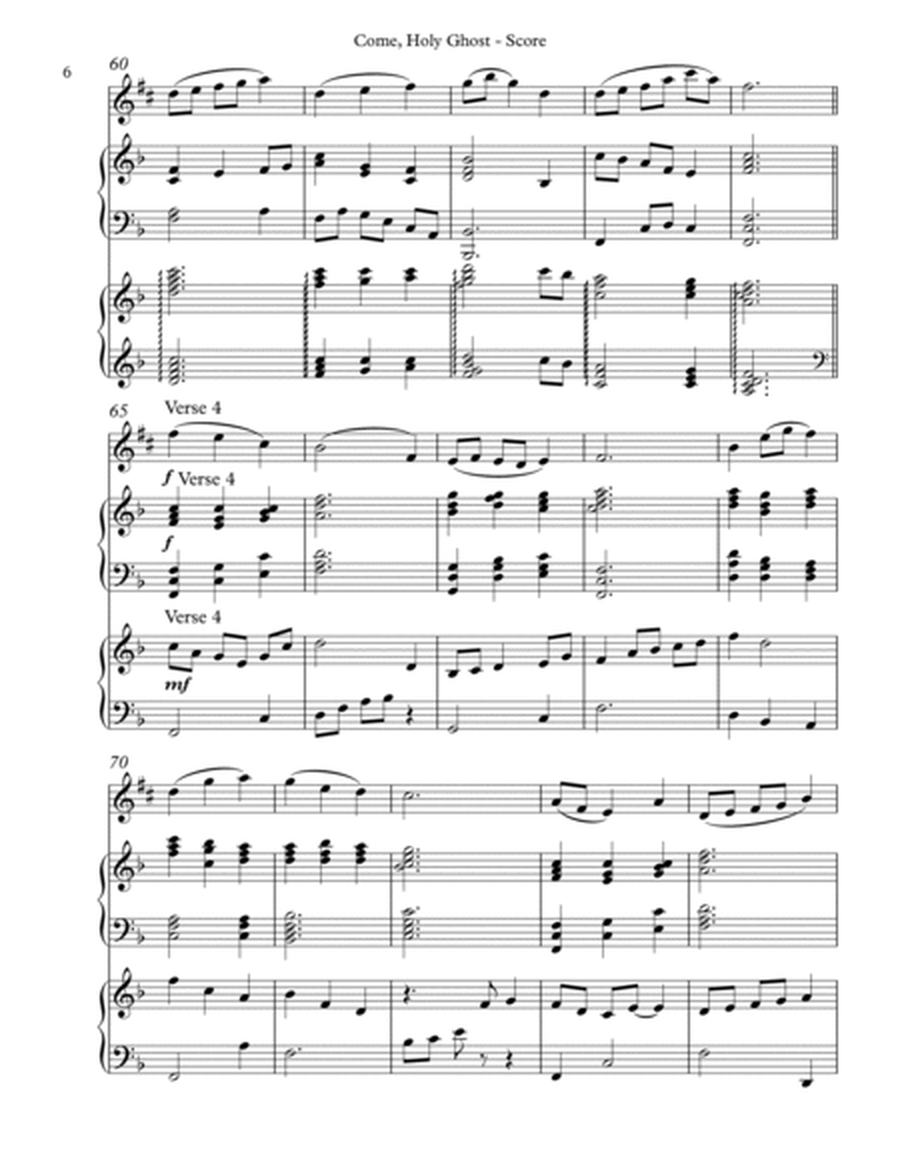 Come, Holy Ghost, Trio for Eb Alto Saxophone, Harp, Piano image number null