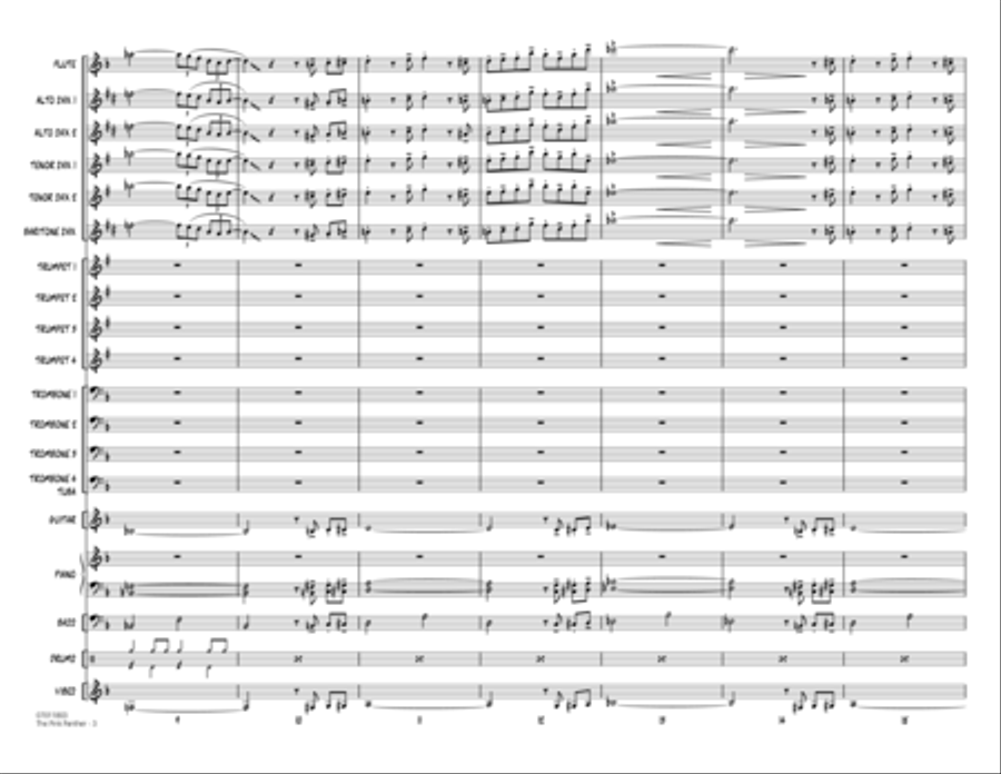 The Pink Panther - Full Score Jazz Ensemble scores gallery preview page 3