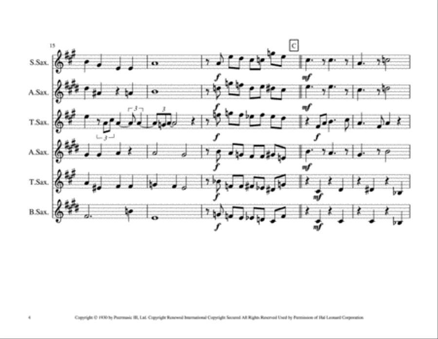 Georgia On My Mind Georgia On My Mind Woodwind Quartet scores gallery preview page 4