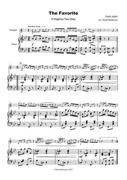 The Favorite for solo Trumpet and Piano