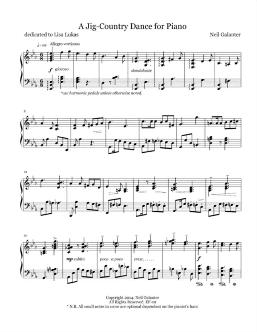 JIG - Country Dance for Piano Solo Piano Method scores gallery preview page 2