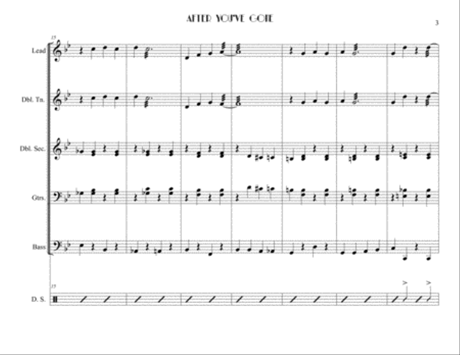 After You've Gone After You've Gone Steel Drum Band scores gallery preview page 3