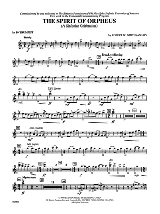 The Spirit of Orpheus (A Sinfonian Celebration): 1st B-flat Trumpet