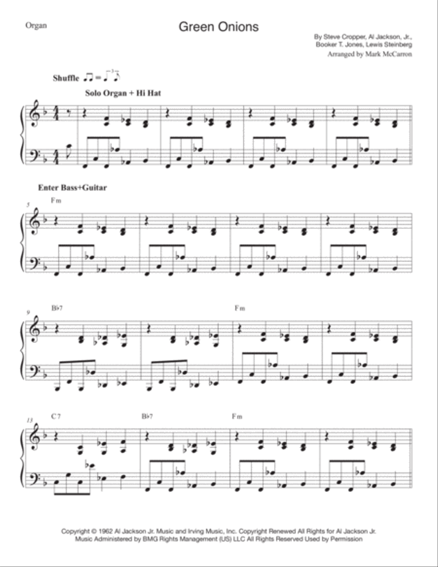 Green Onions Small Ensemble scores gallery preview page 2