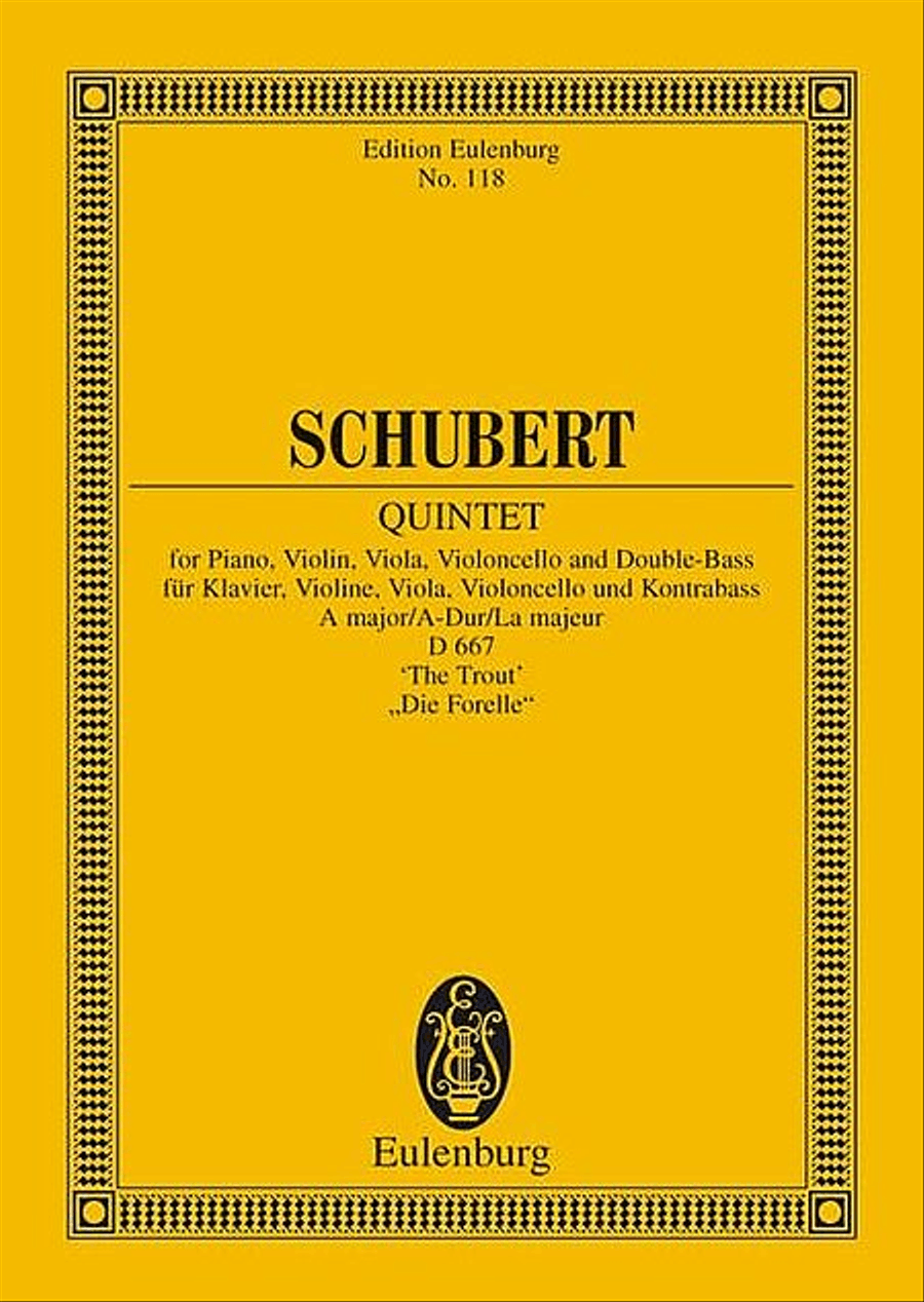Piano Quintet in A Major “The Trout” Piano Quintet scores gallery preview page 1