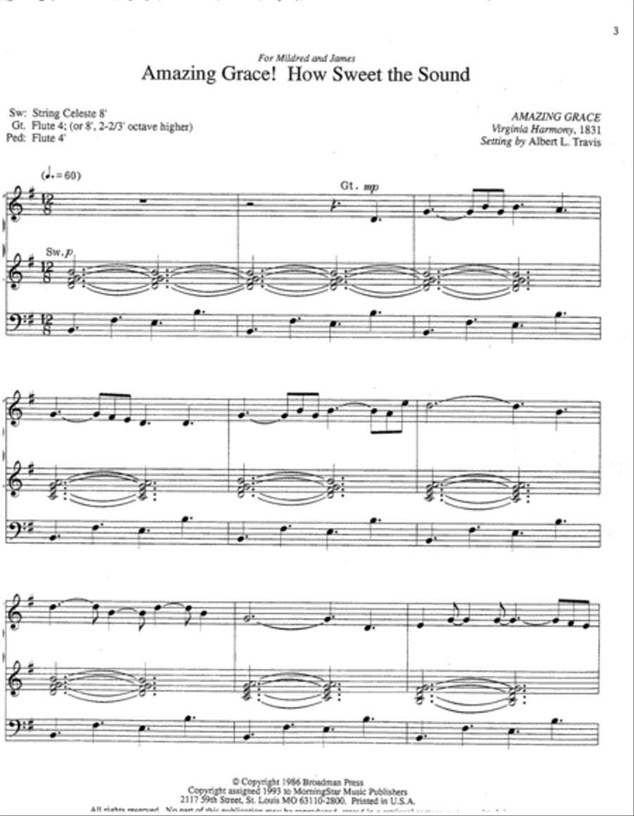 Three Folk Hymn Improvisations for Organ Organ Solo scores gallery preview page 2