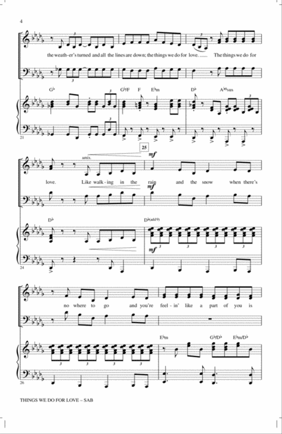 Things We Do For Love 3-Part scores gallery preview page 3