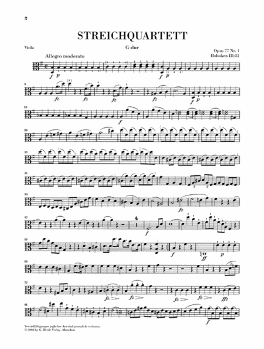 String Quartets – Volume XI Op. 77 and Op. 103 String Quartet scores gallery preview page 5