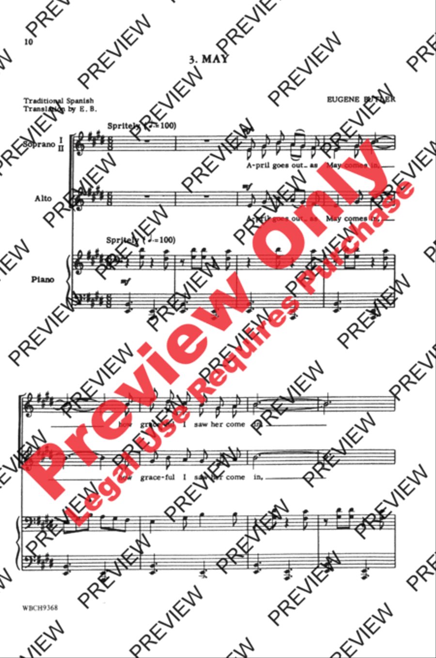 Three Spanish Ballades Women's Choir scores gallery preview page 10