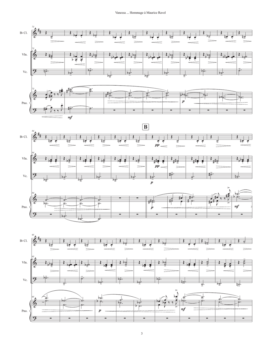 Vanessa ... Hommage à Maurice Ravel (2024) - Score Only Small Ensemble scores gallery preview page 5