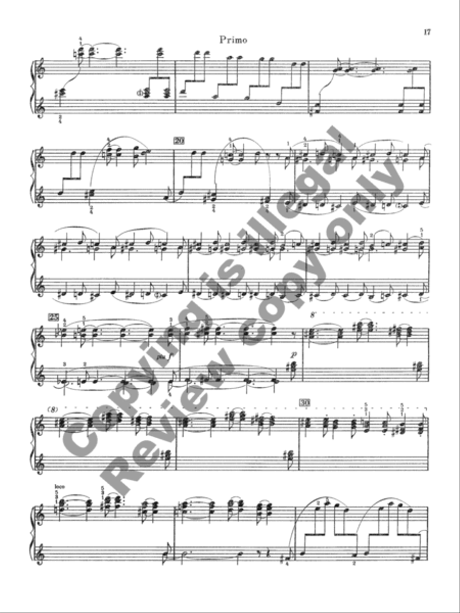 Three Marches for Four Hands Piano Duet scores gallery preview page 26