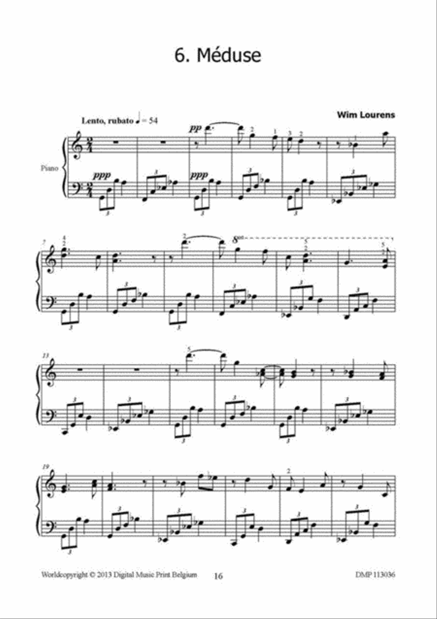 6 Invertébrés Piano Solo scores gallery preview page 7