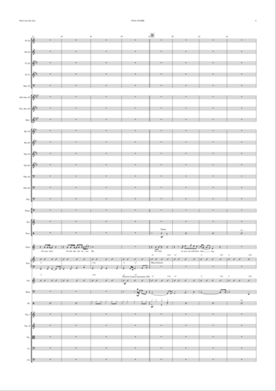 Don't Let The Sun Go Down On Me Full Orchestra scores gallery preview page 3