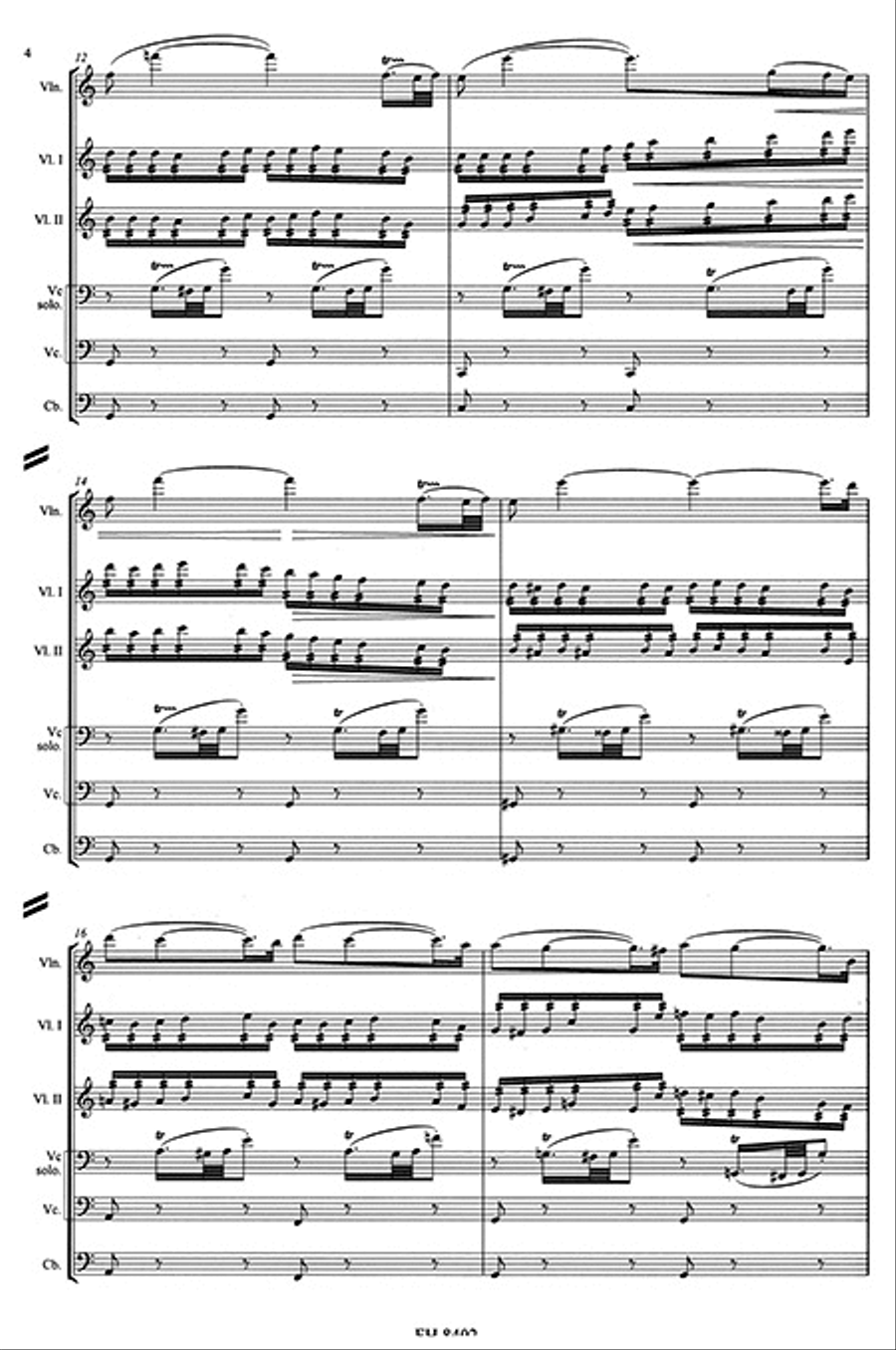 Fantasie für Violine und Klavier String Orchestra scores gallery preview page 3