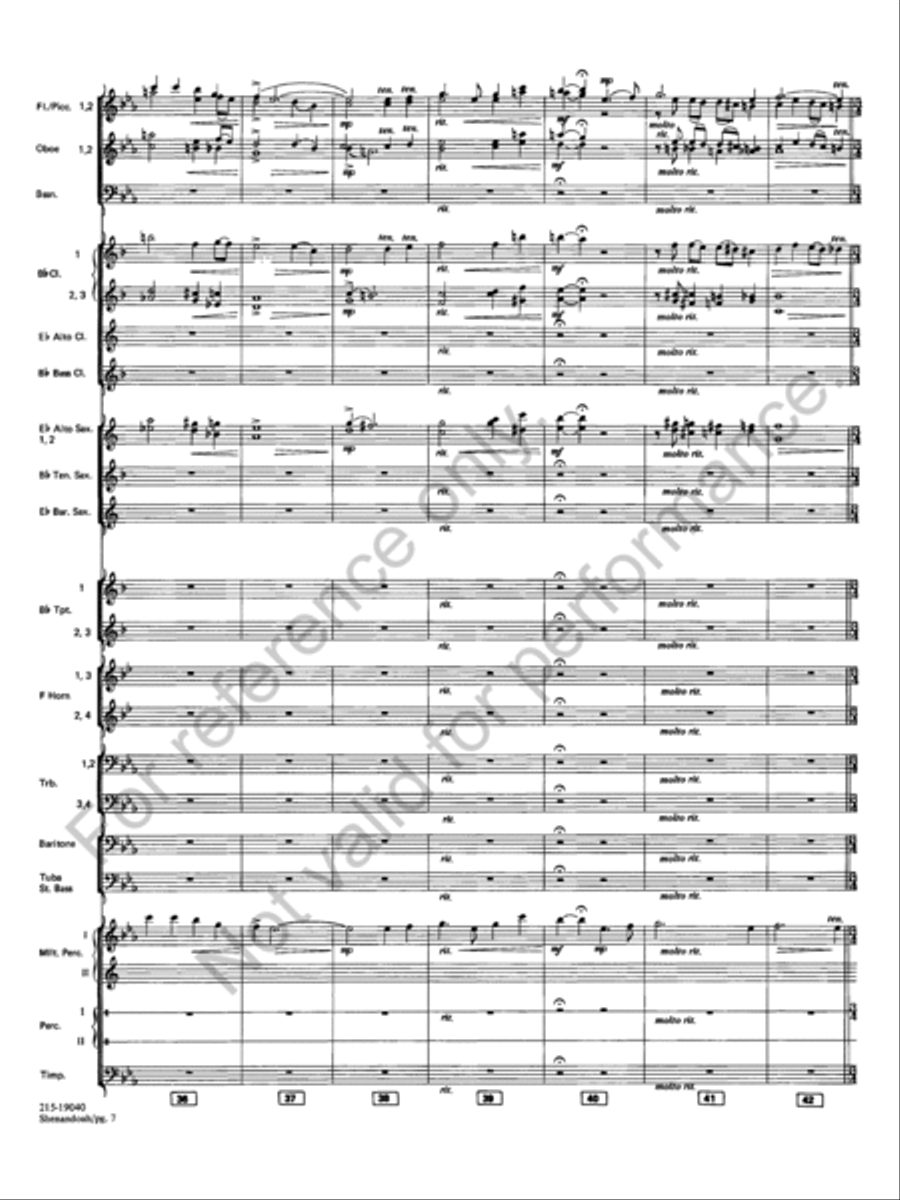 Shenandoah Shenandoah Concert Band scores gallery preview page 9