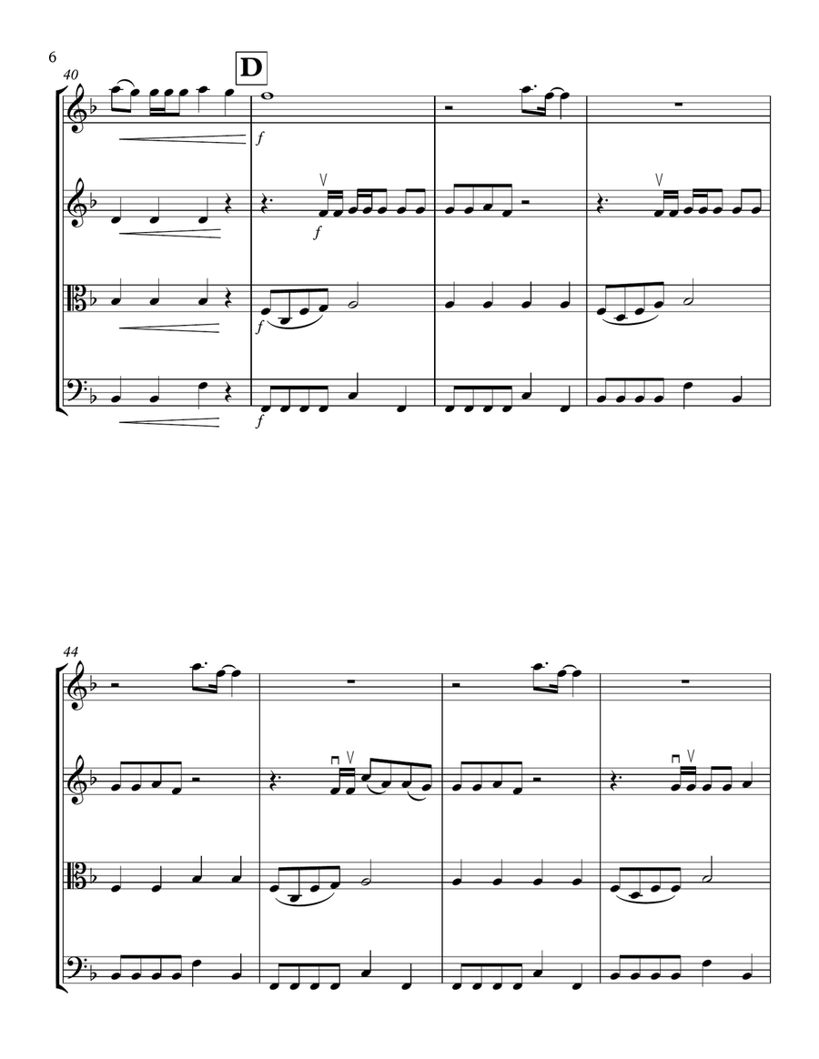 Love. String Quartet scores gallery preview page 6