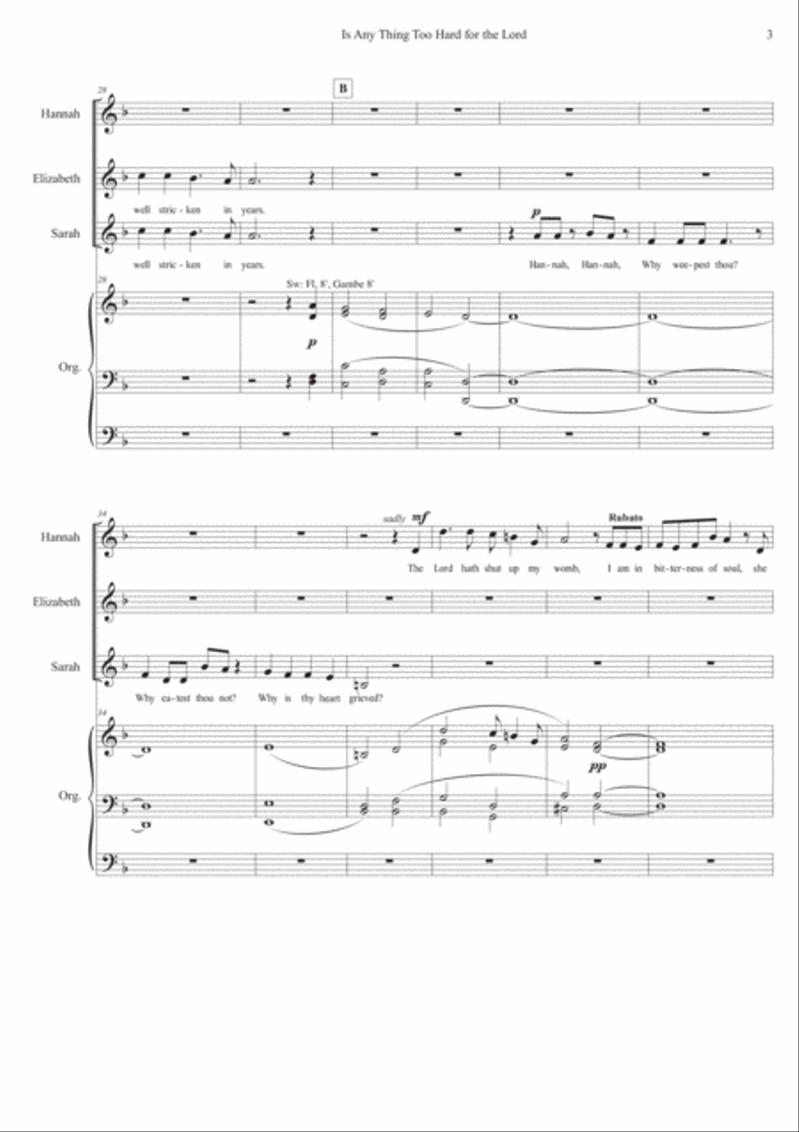 Is Any Thing Too Hard for the Lord SSA scores gallery preview page 4